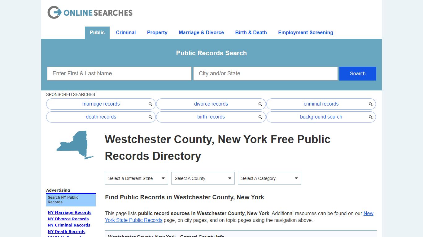 Westchester County, New York Public Records Directory