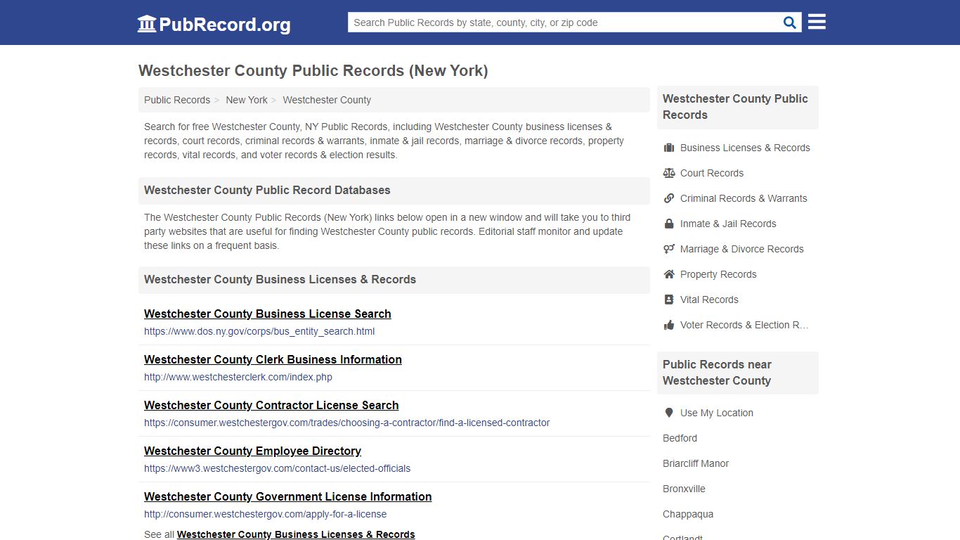 Free Westchester County Public Records (New York Public ...