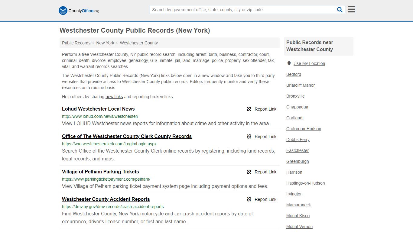 Public Records - Westchester County, NY (Business ...